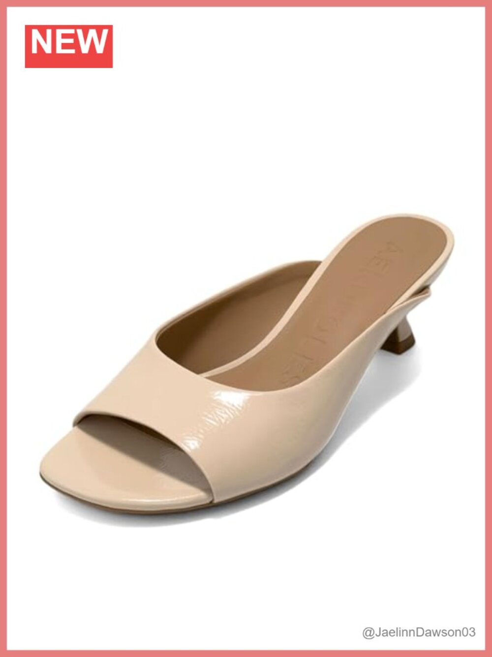 Womens Heeled Sandals Faux Leather Slip-On Kitten Heel Comfort OrthoLite